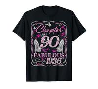 Chapter 90 Fabulous Since 1936 High Heel 90th Birthday Women Maglietta