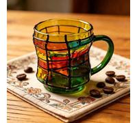 Chapter Book Mug,3D Painted Book Coffee Mugs,Handmade Stained Glass Chapter Coffee Cup with Realistic Stacked Books Design, Cool Funny Bookish Novelty Mug Reading Gift for BookLovers, Librarians