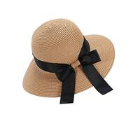 Chapter Seven - Cappello da sole da donna, pieghevole, con fiocco, protezione UV, UPF50 Marrone M