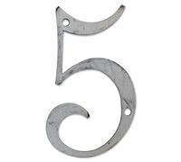 Chapuis CPFP5 - Numero da dipingere, 5 caratteri in acciaio, colore: Grigio, 6 cm