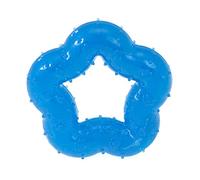 CHAPUIS SELLERIE Anello da Masticare a Forma di Stella in Gomma termoplastica TPR Blu per Cane, Diametro 7,3 cm, Taglia S