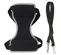CHAPUIS SELLERIE SLA592 Pettorina + guinzaglio di Sicurezza Auto per Cani - Collare in Nylon Nero - Larghezza 20 mm - Dimensioni 50-70 cm - Misura L