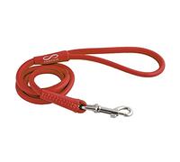 CHAPUIS SELLERIE SLA679 Guinzaglio rotondo GLAMOUR per cani - Cuoio rosso - Diametro 8 mm - Lunghezza 1,22 m - Misura S