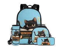 chaqlin Borsa da scuola per ragazze borsa termica per il pranzo per ragazzi astuccio per bottiglie d'acqua borsa per il pranzo a prova di perdite Custodia per il pranzo per il ritorno a scuola zaino