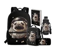 chaqlin Borse scolastiche per ragazze zaino riutilizzabile per bambini borsa per il pranzo grande capacità astuccio per bottiglie d'acqua borsa per libri 5 confezioni da scuola set per elementare