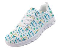 chaqlin Donna Uomo Scarpe da Corsa Leggero Morbido Sport Palestra Sneaker per Infermiere Dottore Simpatico Orso Scarpe da Ginnastica con Lacci Taglia