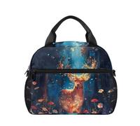 chaqlin Elk Lunch Box Back to School Lunch Bag Ragazzi Ragazze Cooler Bag Isolato Riutilizzabile Lunch Bags Borse Picnic con Maniglia