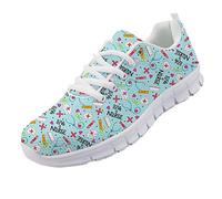 chaqlin Infermiera/Dottore Donna Sneakers Appartamenti Casual Confortevole Mesh Traspirante Scarpe per Infermiere da Donna Scarpe da Donna Blu Taglia EU38