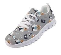 chaqlin Infermiera Orso Scarpe da Ginnastica da Corsa Scarpe da Ginnastica per Donna Appartamenti Scarpe Sport all'Aria Aperta Casual Jogging Mocassino Signore Ragazze Regali Taglia EU38