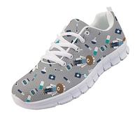 chaqlin Mocassini da Lavoro da Infermiera con Infermiere da Lavoro del Dottore Cartoon Sneakers Leggere Casual da Donna in Esecuzione Scarpe da Tennis a Piedi EU36