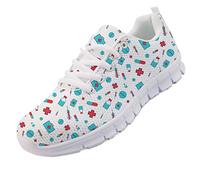chaqlin Scarpe da Corsa da Donna Sneakers da Infermiera Carine Cartoon Scarpe da Ginnastica Traspiranti Mocassini da Lavoro EU38