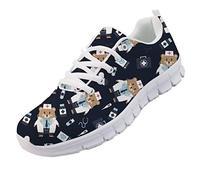 chaqlin Scarpe da Donna Carine Sneakers Casual Cartoon Orso Infermiera Stampa Appartamenti Scarpe da Corsa Scarpe da Passeggio per Donna Traspiranti con EU37