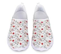 chaqlin Scarpe da ginnastica da corsa per donne e uomini, casual, sport, passeggiate, palestra, senza lacci, da corsa, mocassini traspiranti, Modello infermiera 16, 39 EU