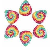 Chaqlin - Set di 12 plettri colorati per chitarra acustica, chitarra elettrica, basso, ukulele, spessore solo 0,96 mm