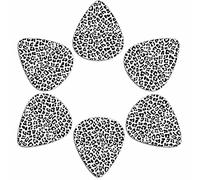 Chaqlin - Set di 6 plettri a triangolo in ABS per chitarra acustica, chitarra elettrica, basso ukulele, spessore solo 0,96 mm
