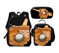 chaqlin Set di zaini per bambini con borsa a tracolla + portapranzo + astuccio per bambini, Design-02, Taglia unica, Set di zaini per la scuola