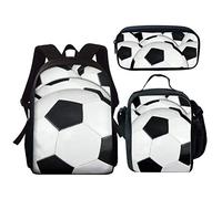 chaqlin Set di zaini per bambini con borsa a tracolla + portapranzo + astuccio per bambini, Design-09, Taglia unica, Set di zaini per la scuola