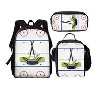 chaqlin Set di zaini per bambini con borsa a tracolla + portapranzo + astuccio per bambini, Design-13, Taglia unica, Set di zaini per la scuola