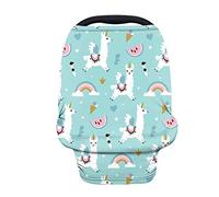 Chaqlin - Telo per seggiolino auto, per bambine, in alpaca multiuso, per allattamento, carrello, seggiolone, passeggino, sciarpa infinito