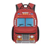 chaqlin Zaino per la scuola per bambini, 43 cm, per ragazzi e ragazze, 8-12 anni, per scuola elementare, Autopompa, L, Casual