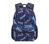 chaqlin Zaino per la scuola per bambini, 43 cm, per ragazzi e ragazze, 8-12 anni, per scuola elementare, Libellula, L, Casual