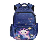 chaqlin Zaino per la scuola per bambini, zaino per il rientro a scuola, per ragazzi e ragazze, carino per scuola elementare, Carino Axolotl, L, Preppy
