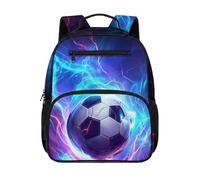 chaqlin Zaino scolastico per bambini, 12 l, piccolo zaino per libri, zaino carino per scuola materna, Calcio, M, Preppy
