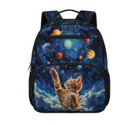 chaqlin Zaino scolastico per bambini, 12 l, piccolo zaino per libri, zaino carino per scuola materna, Galassia di, M, Preppy