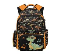 chaqlin Zaino scolastico per bambini, 43 cm, per il rientro a scuola, per la scuola elementare, Simpatico dinosauro., L, Preppy