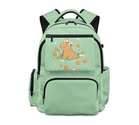 chaqlin Zaino scolastico per bambini, 43 cm, per il rientro a scuola, per la scuola elementare, Stampa Capibara, L, Preppy