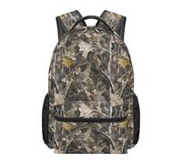chaqlin Zaino scolastico per bambini, per il ritorno a scuola, 43 cm, per ragazzi e scuole elementari, Foglie di rami, L, Casual