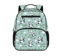 chaqlin Zaino scolastico per bambini, zaino per il rientro a scuola, 12 l, per libri prescolari, per bambini dai 4 ai 6 anni, Simpatico panda, M, Preppy