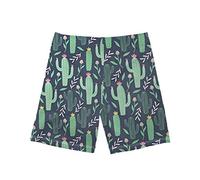 ChaqlinKids - Costume da Bagno per Bambini, da Spiaggia, per Bambini e Bambini, a Asciugatura Rapida, per Bambini dai 5 ai 14 Anni Cactus 67/71 cm vita/13-14 Anni