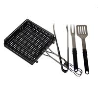 Char-Broil 4985223 - Set di utensili per grigliare con cestino, 7 pezzi