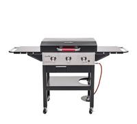 Char-Broil Griddle 3400 Grill a gas, Piastra in Ghisa 48 x 68 cm, Vassoio di Scarico e Raccolta del Grasso, Accensione Elettronica