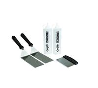 Char-Griller Kit Accessori per Piastra 5 Pezzi, 2 Spatole, Raschietto/Chopper e 2 Bottiglie Dosatrici, Modello 8905