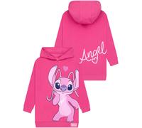 Character Felpa con cappuccio glitterata Angel Lilo e Stitch Disney in cotone 100% 146152cm rosa