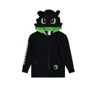 Character Felpa con cappuccio stampata con personaggio di Dragon Trainer Sdentato e orecchie 3D 134140cm Nero
