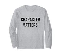 Character Matters Citazione Motivazionale per Tutti Maglia a Manica