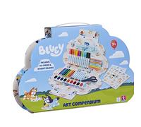 Character Options 07843 BLUEY 50PC Art Compendium Carry Case, Blu