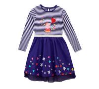 Character Personaggio 100% cotone Peppa Pig Abito da party 116122cm blu