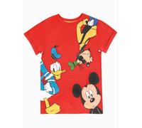 Character Personaggio 100% cotone Topolino Paperino e Pippo T-shirt 116122cm rosso