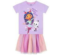 Character Personaggio Gabbys Dollhouse 100% Set top e gonna in cotone 116122cm Viola
