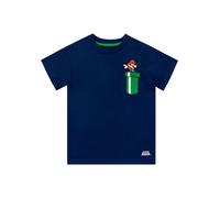 Character Personaggio Super Mario 100% T-shirt in cotone 98104cm blu