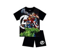 Character Pigiama corto con i personaggi Marvel Avengers 146152cm Nero