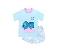Character Pigiama corto in cotone 100% con personaggio Lilo e Stitch 128134cm blu