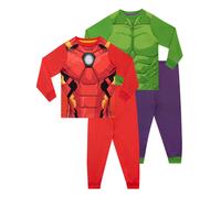 Character Pigiama dei personaggi Avengers Iron Man e Hulk 2 Pack 110116cm Nero