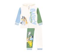 Character Set composto da Felpa con cappuccio con zip e Joggers con i personaggi Bluey Bingo e Friends 104110cm crema