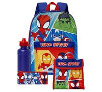 Character Set di borse con personaggi Marvel Spidey and his Amazing Friends 4 Pieces Set one blu