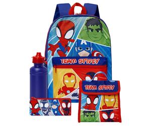 Character Set di borse con personaggi Marvel Spidey and his Amazing Friends 4 Pieces Set one blu